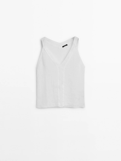 Massimo Dutti Топ с двойным слоем ткани