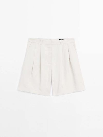 Massimo Dutti Шорты-бермуды с защипами