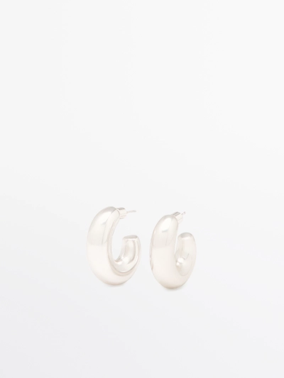 Massimo Dutti Серьги-обручи овальной формы