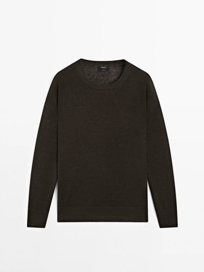 Massimo Dutti Свитер из 100% льна в свободном крое купить с доставкой.