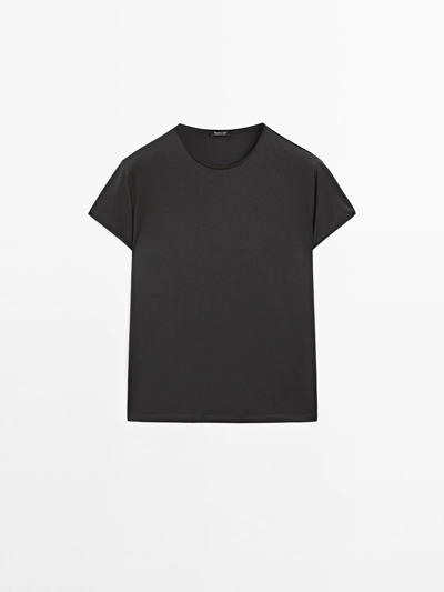 Massimo Dutti Футболка с коротким рукавом из 100% хлопка