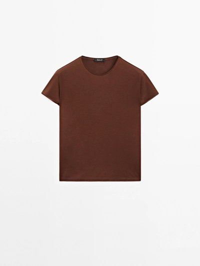 Massimo Dutti Футболка с короткими рукавами из 100% хлопка