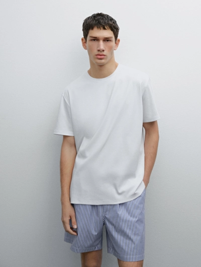 Massimo Dutti Пижама с коротким рукавом и полосатыми брюками купить с доставкой.