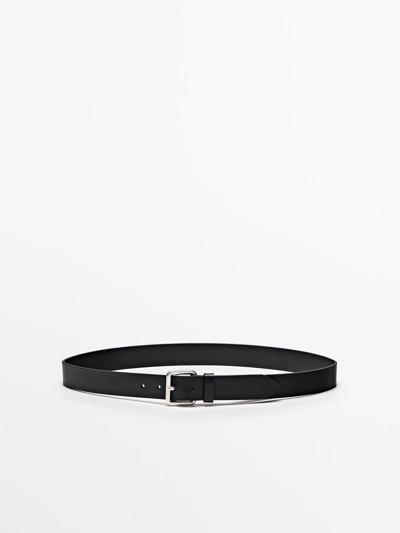 Massimo Dutti Кожанный пояс с металлической пряжкой
