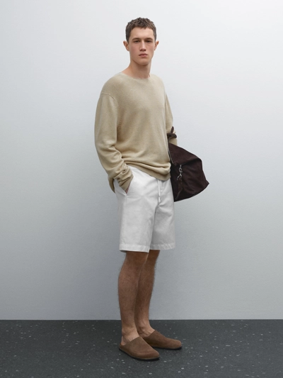 Massimo Dutti Бермуды-шорты из смесового хлопка