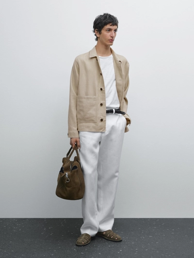 Massimo Dutti Легкие брюки из 100% льна купить с доставкой.