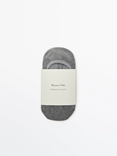 Massimo Dutti Набор из 3 пар невидимых носков из хлопкового микса