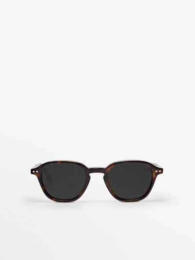 Massimo Dutti Округлые ацетатные солнечные очки