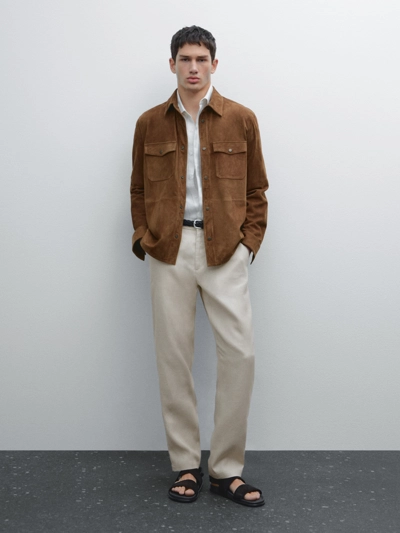 Massimo Dutti Брюки укороченного кроя из 100% льна купить с доставкой.