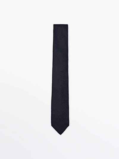 Massimo Dutti Галстук из 100% шелка с микротекстурой купить с доставкой.