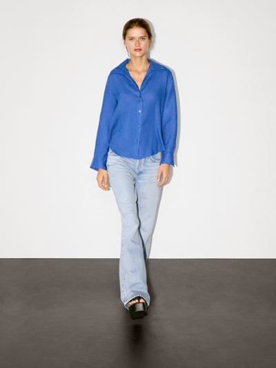 Massimo Dutti Рубашка с длинным рукавом из 100% льна