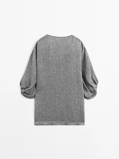 Massimo Dutti Платье с деталями на рукавах