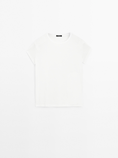 Massimo Dutti Футболка с коротким рукавом из 100% хлопка