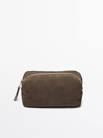 Massimo Dutti Косметичка из разделанной кожи
