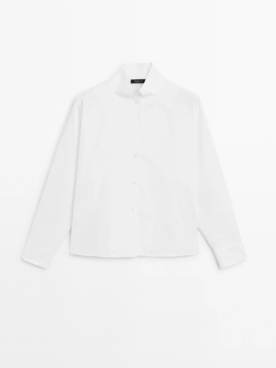 Massimo Dutti Рубашка из 100% хлопкового поплина купить с доставкой.