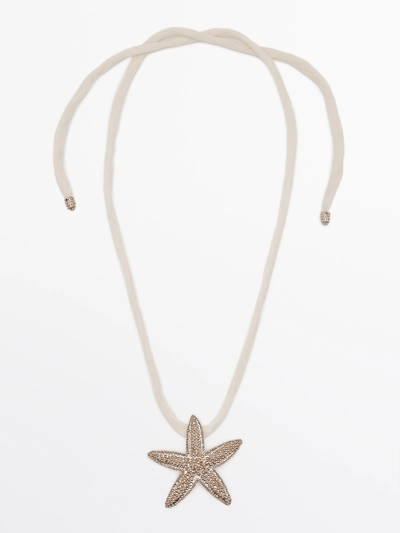 Massimo Dutti Ожерелье из шелкового крученого шнура STAR