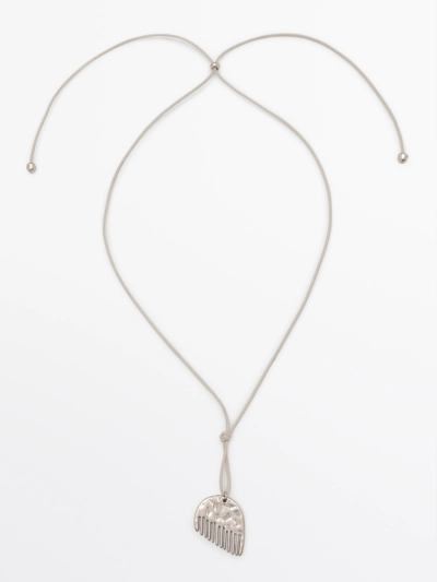 Massimo Dutti Ожерелье на шнурке с элементом в форме расчески