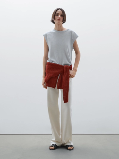 Massimo Dutti Футболка из легкого 100% льна в рубчик