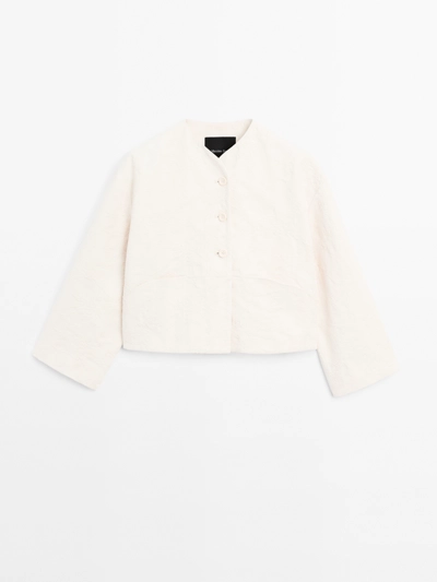 Massimo Dutti Куртка из 100% хлопковой ткани с цветочным принтом купить с доставкой.