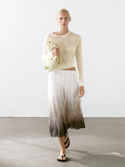 Massimo Dutti Джемпер из тонкого кашемира с красивыми швами