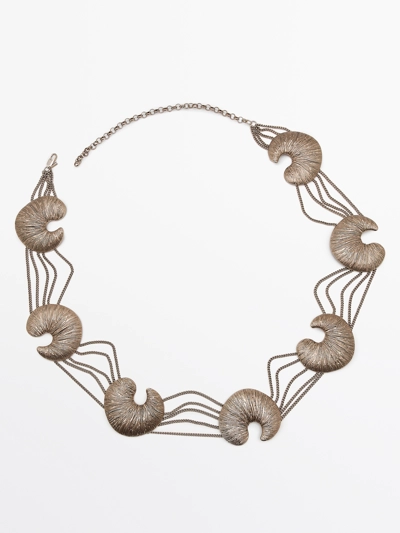 Massimo Dutti Ремень с ископаемыми кусочками