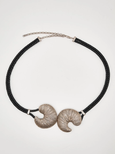 Massimo Dutti Кожаный ремень с пряжкой в виде ископаемого