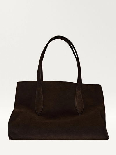 Massimo Dutti Сумка-тоут из разделанной замши купить с доставкой.
