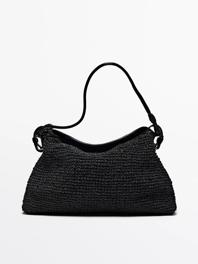 Massimo Dutti Сумка-переноска из плетеной бумаги купить с доставкой.