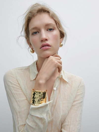 Massimo Dutti Браслет с текстурным орнаментом купить с доставкой.