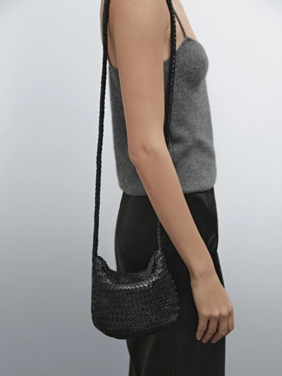 BRAIDED NAPPA LEATHER CROSSBODY BAG