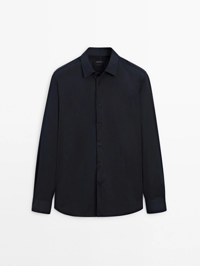Massimo Dutti Рубашка слим-фит из тянущейся ткани купить с доставкой.