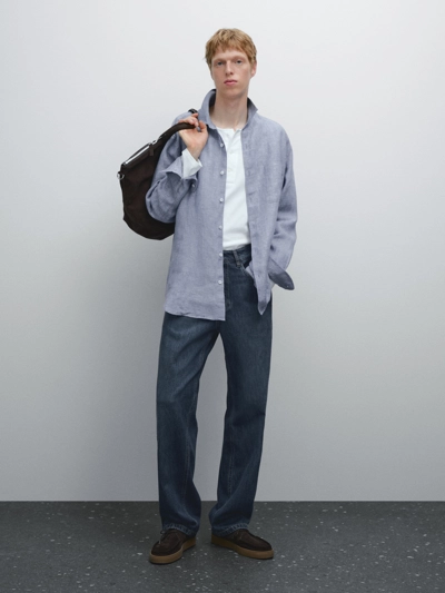 Massimo Dutti Рубашка REGULAR FIT из 100% льна