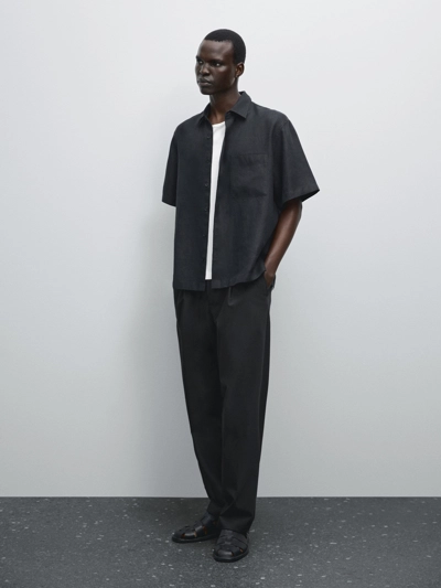 Massimo Dutti Рубашка с коротким рукавом с регулярной посадкой