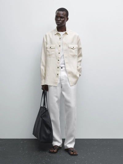 Massimo Dutti Рубашка из 100% льна (REGULAR FIT)