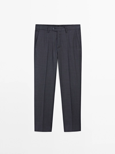 Massimo Dutti Брюки для костюма из 100% шерсти
