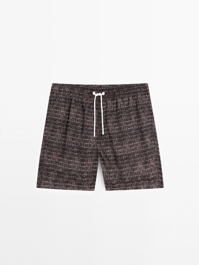 Massimo Dutti Плавки с принтом купить с доставкой.