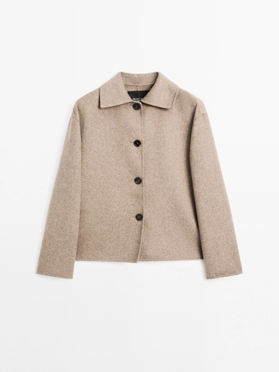 Massimo Dutti Пальто из шерстяной смеси короткое с пуговицами купить с доставкой.