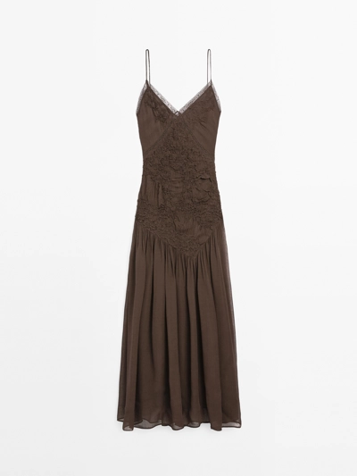 Massimo Dutti Длинное нижнее белье с оборками купить с доставкой.