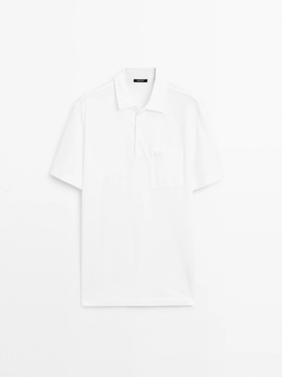 Massimo Dutti Поло из хлопкового пике с коротким рукавом купить с доставкой.