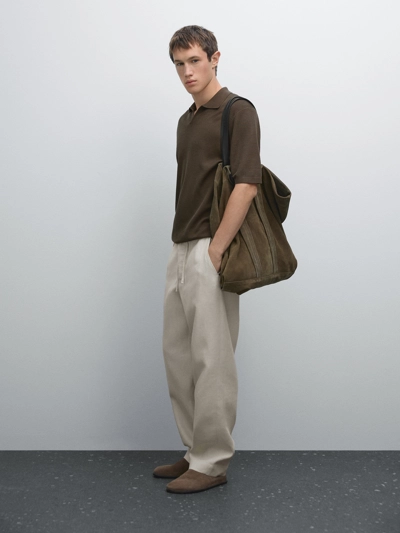 Massimo Dutti Поло из мерсеризованного хлопка с коротким рукавом купить с доставкой.