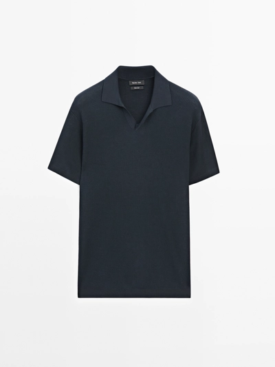 Massimo Dutti Поло короткий рукав из мерсеризованного хлопка купить с доставкой.
