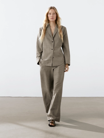 Massimo Dutti Легкий клетчатый пиджак из хлопкового смесового материала купить с доставкой.