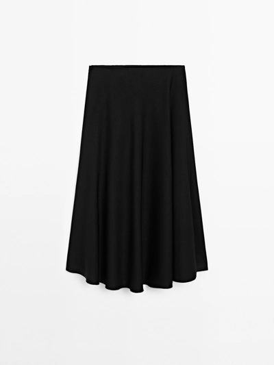 Massimo Dutti Юбка со встречным оборком - STUDIO