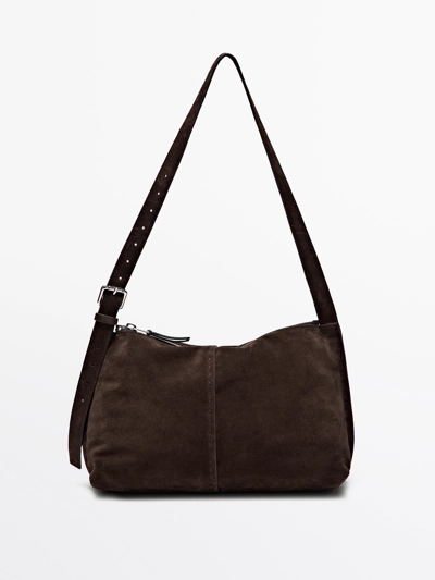 Massimo Dutti Сумка на плечо из замши купить с доставкой.