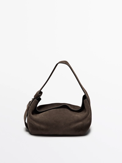 Massimo Dutti Сумка на плечо из замши купить с доставкой.