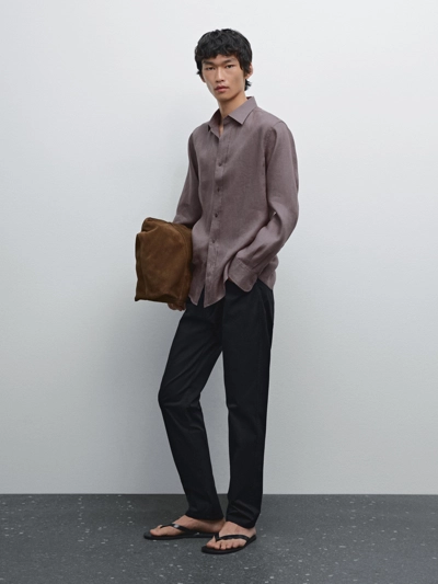 Massimo Dutti Джинсы из легкой текстурированной денимовой ткани с узким кроем купить с доставкой.