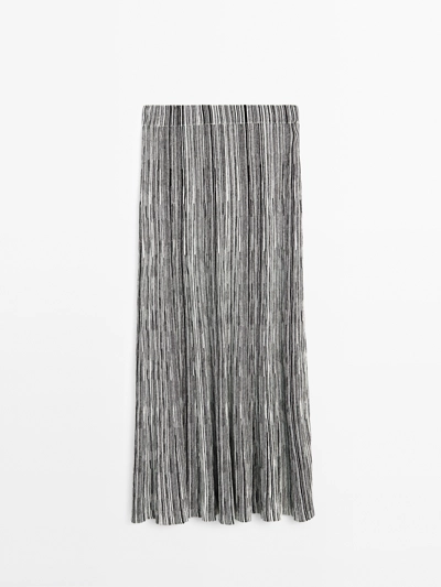 Massimo Dutti Длинная вязаная юбка с полосатым узором