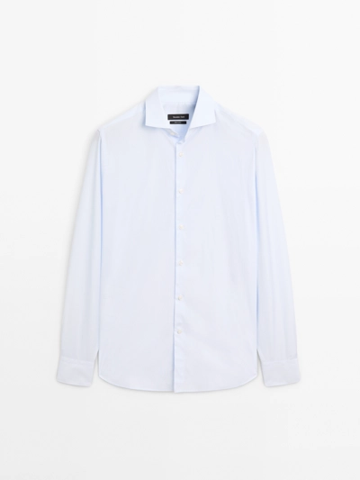 Massimo Dutti Рубашка в полоску SLIM FIT 100% хлопок