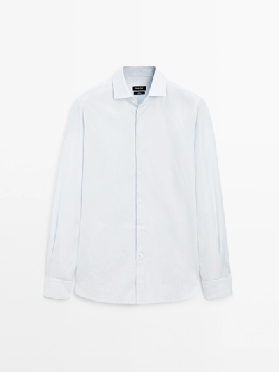 Massimo Dutti Рубашка в полоску из 100% хлопка в стрейч купить с доставкой.