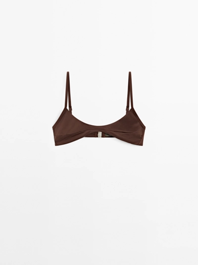 Massimo Dutti Бикини верх с центральным швом купить с доставкой.
